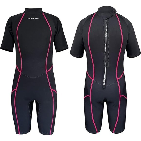 Borbona Wetsuit Unisex 3mm Neoprene Suit Short Sleeve Scuba Diving Wetsuit Sz XL - Picture 1 of 7